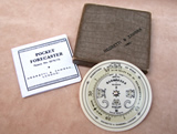 Genuine Negretti & Zambra  pocket weather forecaster in original box, but with photocopied instructions